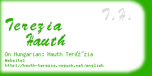 terezia hauth business card